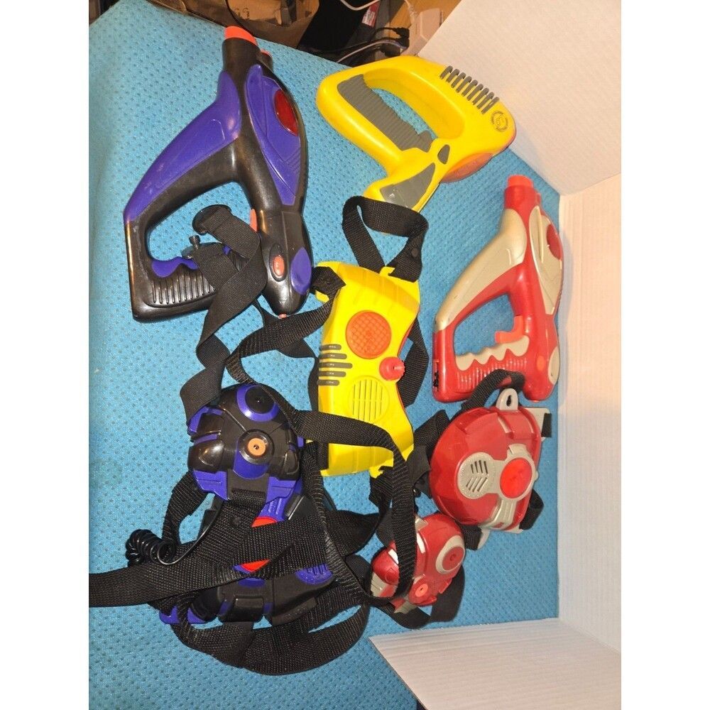Vintage 1998 Toymax Laser Challenge V2 Laser Tag Game Lot
